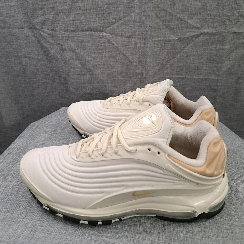 %Nike Air Max Deluxe SE Shoes Sail Desert Ore Teal Tint Men Size 9 / A 31